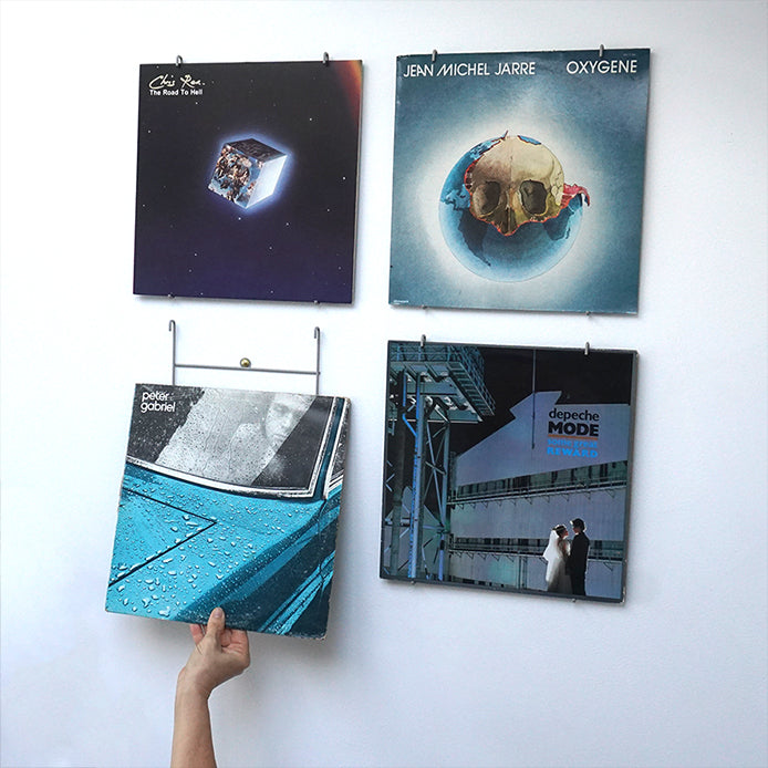 VinylWaller - 4 wall mounts for 12-inch vinyls records - frames for albums / Lps
